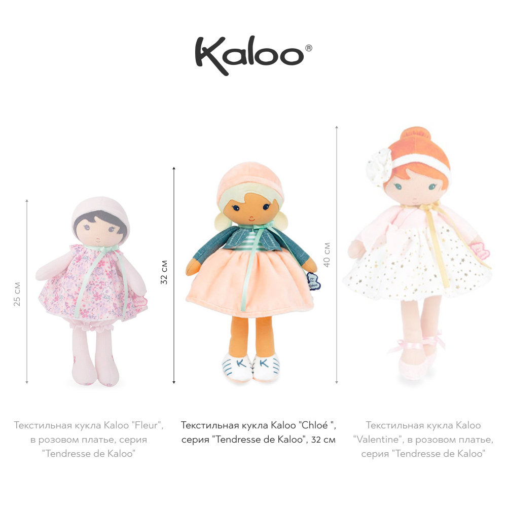 Текстильная кукла Kaloo "Chloé ", серия "Tendresse de Kaloo", 32 см